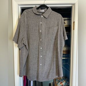 Mens Grey button up dress shirt